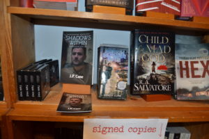My novel Shadows Within on display at Fountain Bookstore!